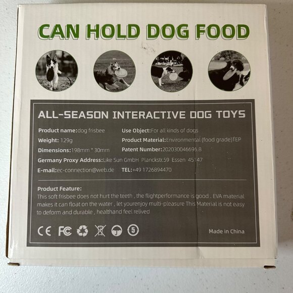 Dog Frisbee Durable Rubber Flying Disc for Dog Chew Toy for Dog Purple Frisbee - Picture 5 of 5